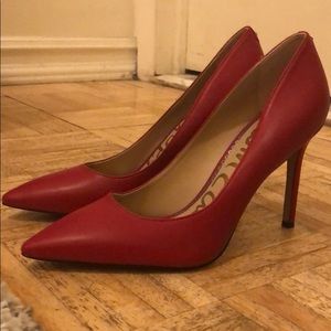 Sam Edelman Red Pointed Pumps